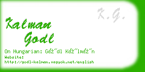 kalman godl business card